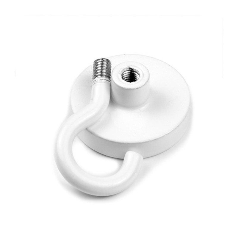 Oală magnetică cu cârlig (cârlig magnetic) diam. 32 N alb