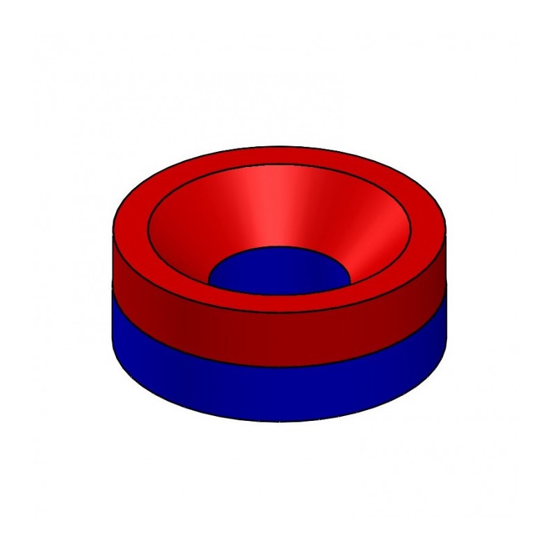 Magnet neodim cilindru cu gaură pentru șurub cu cap înecat diam. 8 x 6/3,4 x 3-M3-N-80 °C, VMM4-N35