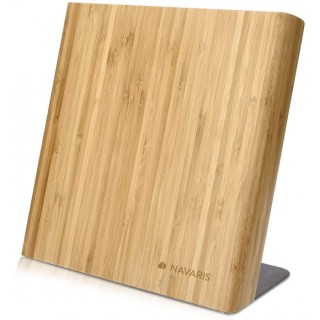 Suport magnetic pentru cuțite, din lemn de bambus – fără cuțite, 23 x 22,5 cm, adâncime 12 cm