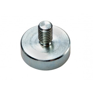 Oală magnetică diam. 6 x înăltime 4,5 mm, coadă cu filet exterior M3 x 7 mm