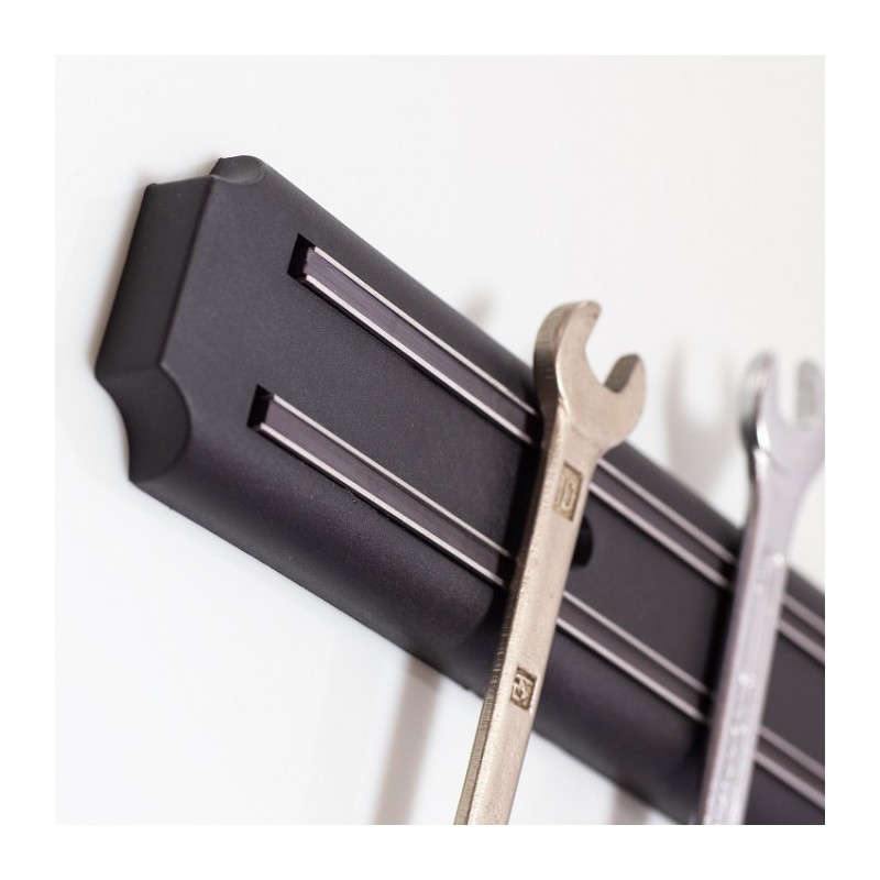 Suport magnetic pentru cuțite și ustensile de bucătărie, lungime 38 cm - negru