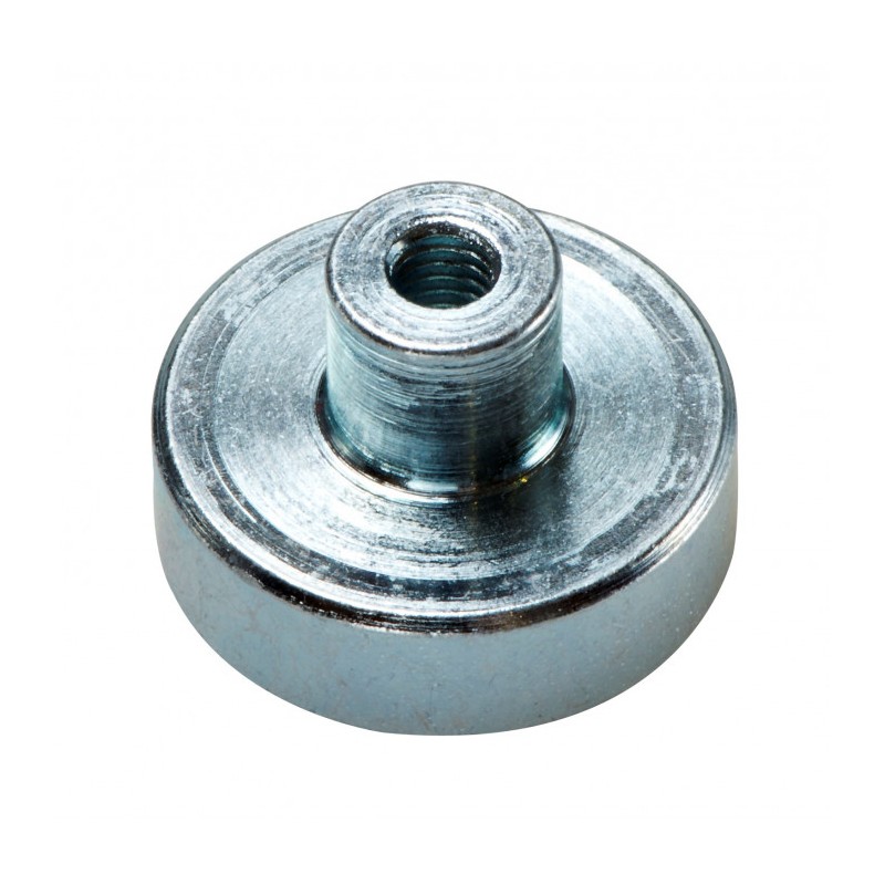Oală magnetică diam. 6 x înăltime 4,5 mm, coadă cu filet exterior M3 x 7 mm