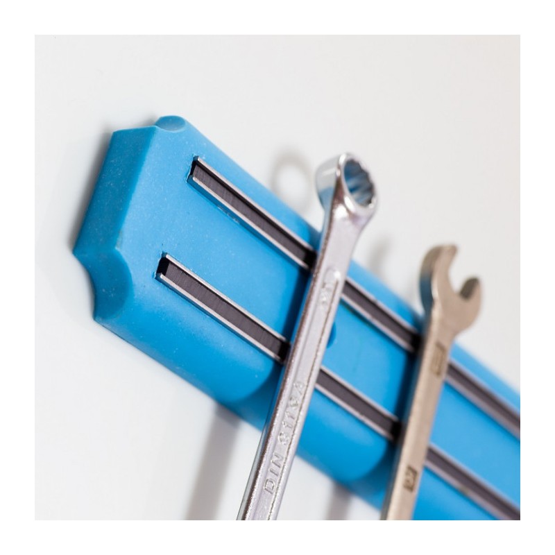 Suport magnetic pentru cuțite și ustensile de bucătărie, lungime 38 cm - albastru