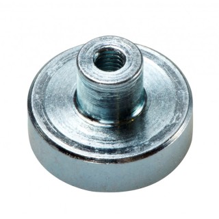 Oală magnetică diam. 40 x înăltime 8 mm, coadă cu filet exterior M6 x 10 mm