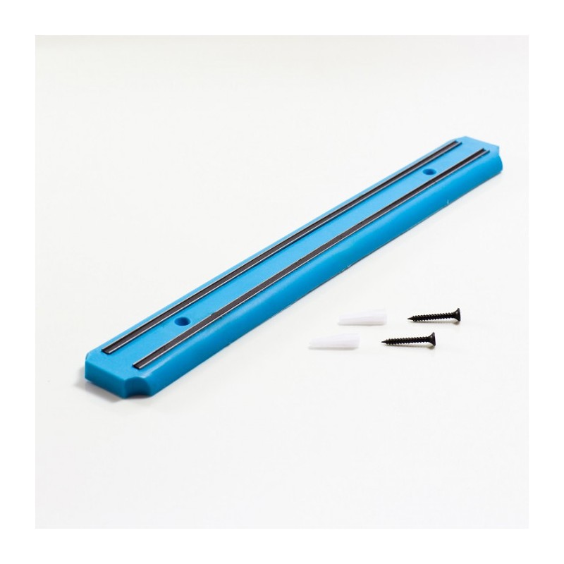 Suport magnetic pentru cuțite și ustensile de bucătărie, lungime 38 cm - albastru