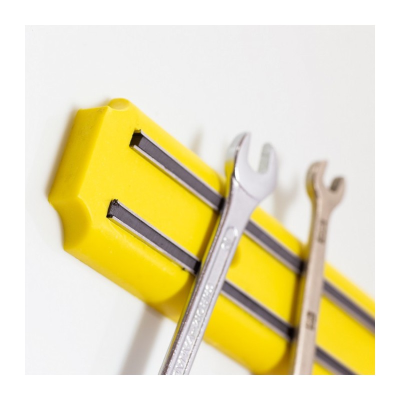 Suport magnetic pentru cuțite și ustensile de bucătărie, lungime 38 cm - galben