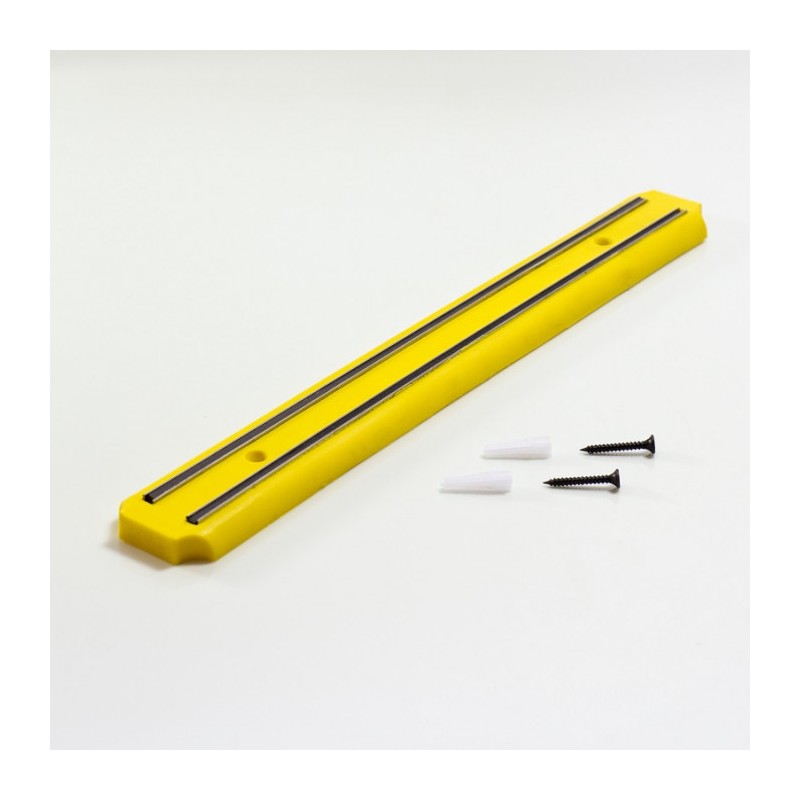 Suport magnetic pentru cuțite și ustensile de bucătărie, lungime 38 cm - galben