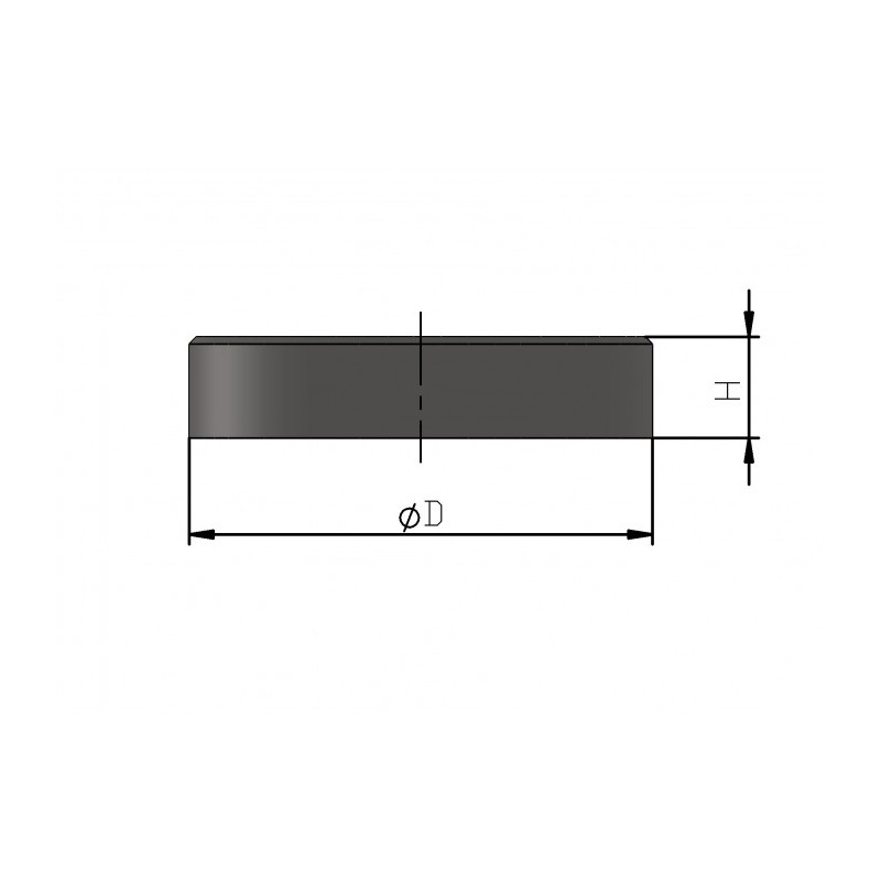 Oală magnetică diam. 13 x înăltime 4,5 mm, fără filet