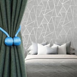 Agrafă magnetică pentru draperii, set de 2 bucăți - albastru deschis
