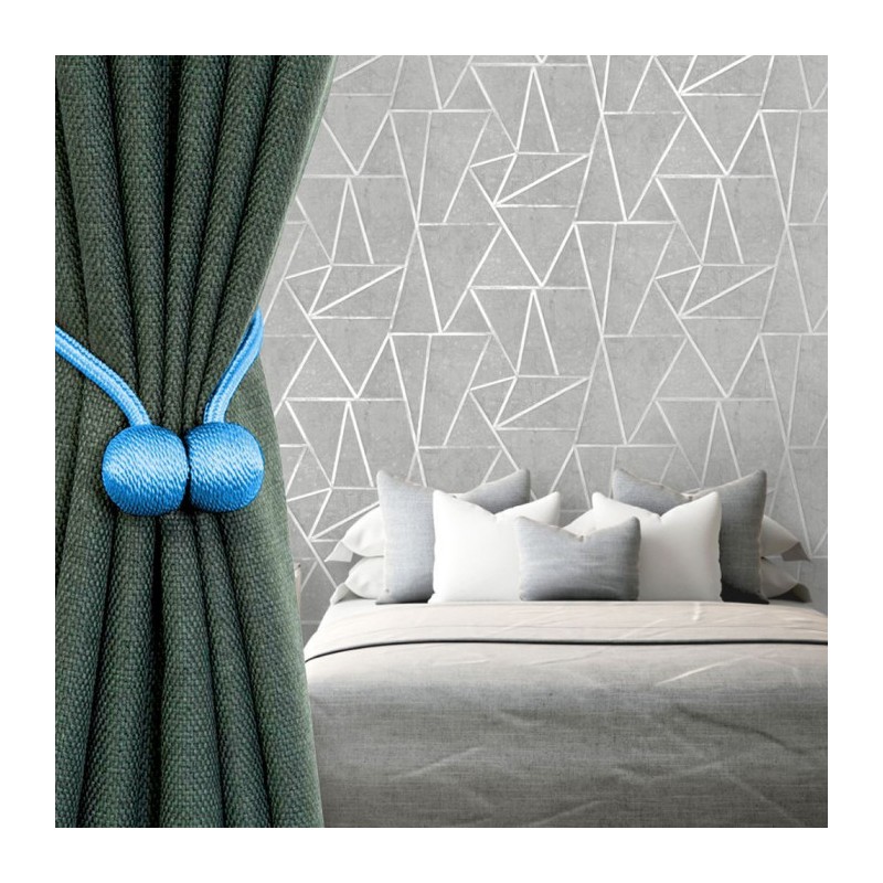Agrafă magnetică pentru draperii, set de 2 bucăți - albastru deschis