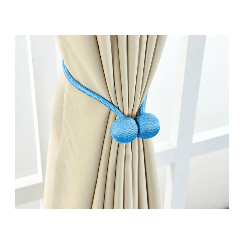 Agrafă magnetică pentru draperii, set de 2 bucăți - albastru deschis