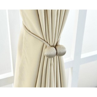 Agrafă magnetică pentru draperii, set de 2 bucăți - bej
