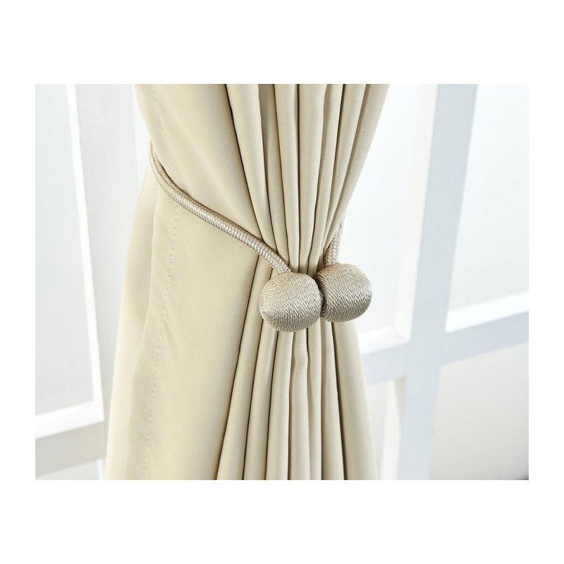 Agrafă magnetică pentru draperii, set de 2 bucăți - bej