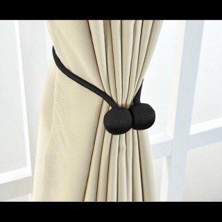 Agrafă magnetică pentru draperii, set de 2 bucăți - negru