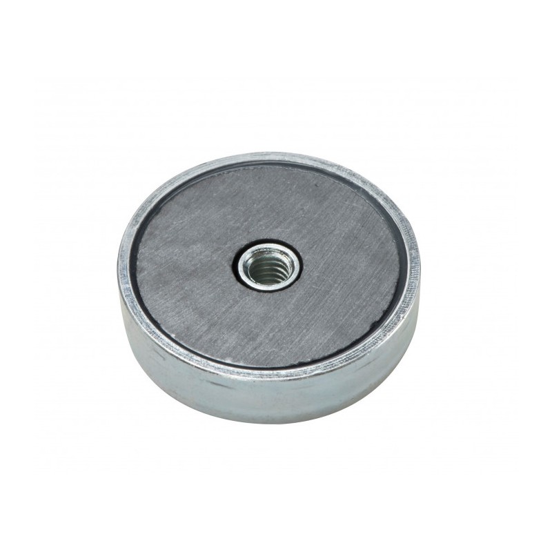 Oală magnetică diam. 50 x înăltime 10 mm, filet interiror M8-6H-F