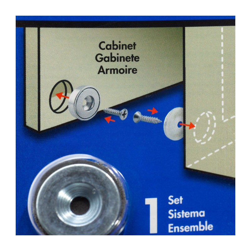 Magnet de prindere mobilier 22,2 x 7,1 mm