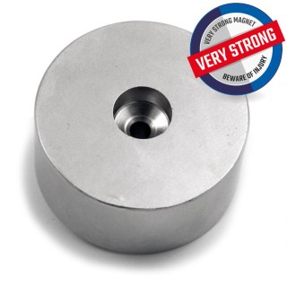 Magnet fishing / Magnet neodim cilindru cu gaură diam. 60 x 30 N 80 °C, VMM8-N45