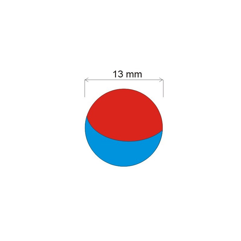 Magnet neodim sferă diam. 13 N 80 °C, VMM5-N38