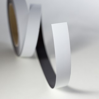 Bandă magnetică 20x0,6 mm alb