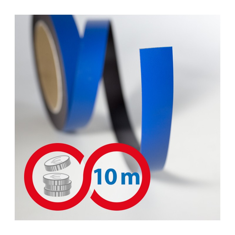Bandă magnetică 20x0,6 mm albastră - lungime 10 m
