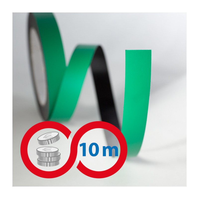 Bandă magnetică 20x0,6 mm verde - lungime 10 m