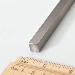 Bară pătrată inox 10x10 mm, lungime 1 m - 1.4301