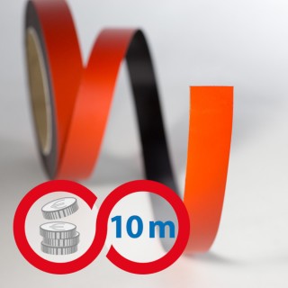 Bandă magnetică 20x0,6 mm roșie - lungime 10 m
