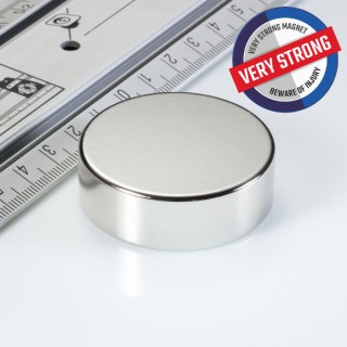 Magnet neodim cilindru cu diam.45x15 N 80 °C, VMM7-N42
