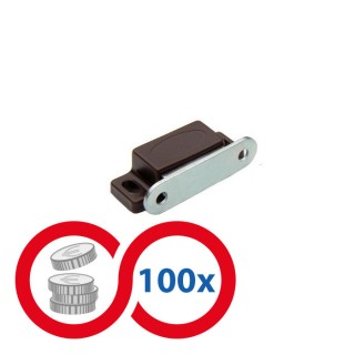 Magnet ușă mobilă dreptunghilar maro - set 100 buc