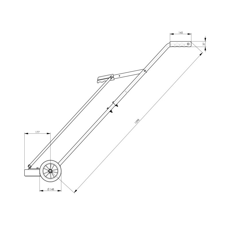 Mătură magnetică, execuție UP, lățime 60 cm, magnet de ferită