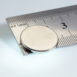 Magnet neodim cilindru cu diam.20x2 N 80 °C, VMM8-N45