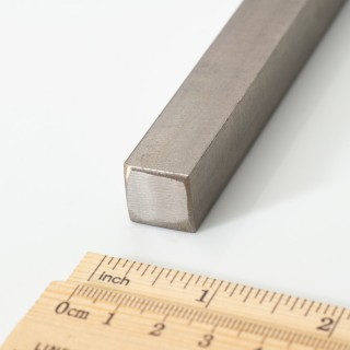 Bară pătrată inox 15x15 mm, lungime 1 m - 1.4301