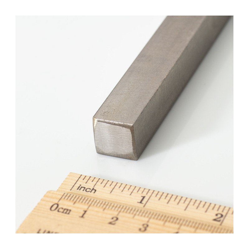 Bară pătrată inox 15x15 mm, lungime 1 m - 1.4301