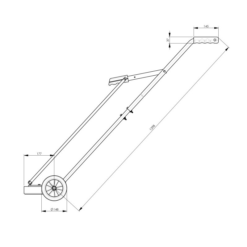 Mătură magnetică, execuție UP, lățime 90 cm, magnet de ferită