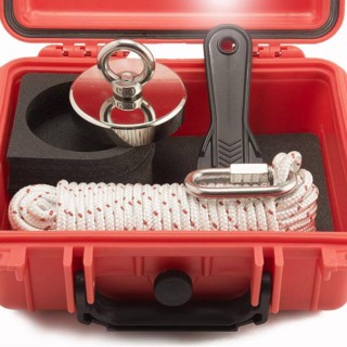 Magnet fishing / Kit magnet pentru recuperatori de comori diam. 85 x 15, în cutie