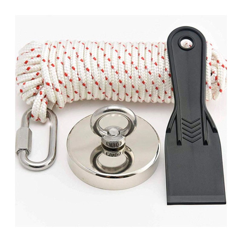 Magnet fishing / Kit magnet pentru recuperatori de comori diam. 85 x 15, în cutie