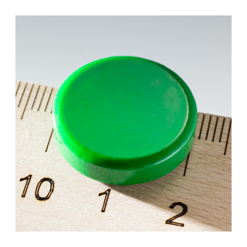 Magnet rotund colorat diam.20x5 verde