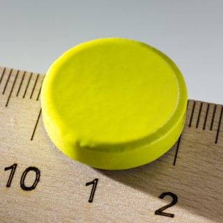 Magnet rotund colorat diam.20x5 galben