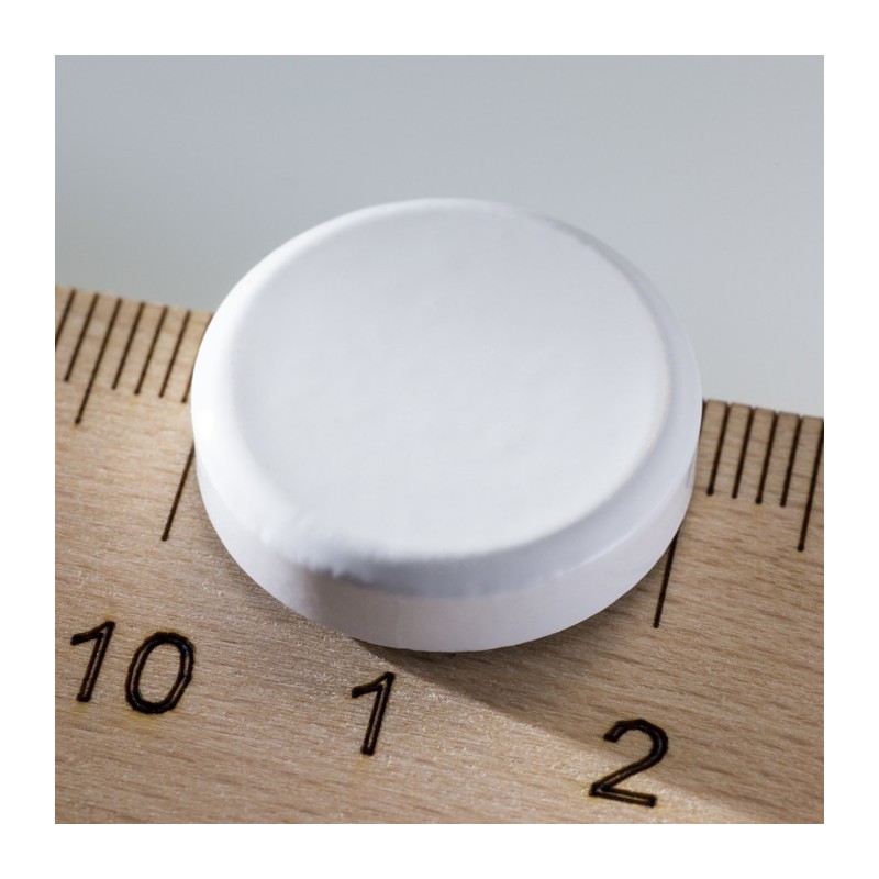 Magnet rotund colorat diam.20x5 alb
