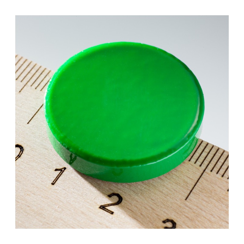 Magnet rotund colorat diam.26x5 verde