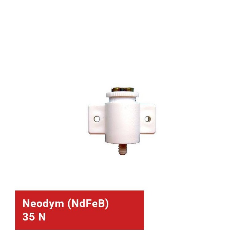 Magnet mobilier reglabil cu magnet de neodim, alb