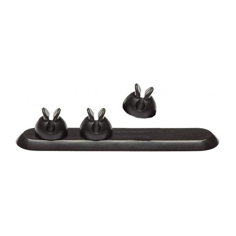 Organizator de cablu magnetic C-Slide, negru, 3 cleme de cablu