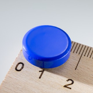 Magnet rotund colorat diam.16x5 albastru
