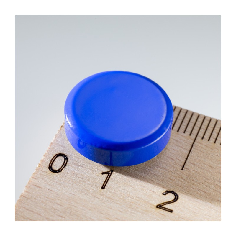 Magnet rotund colorat diam.16x5 albastru