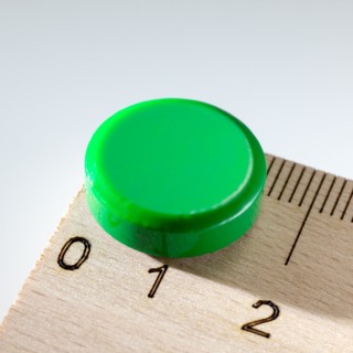 Magnet rotund colorat diam.16x5 verde