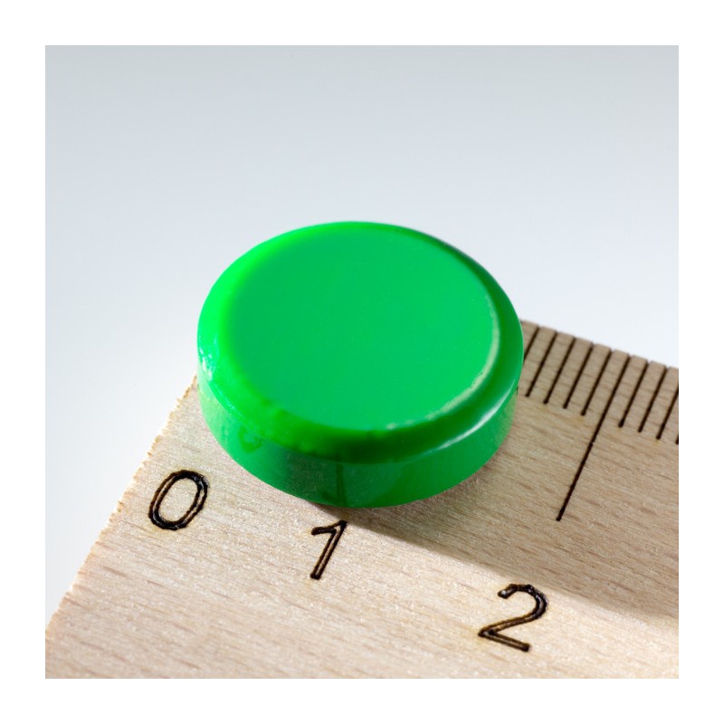 Magnet rotund colorat diam.16x5 verde