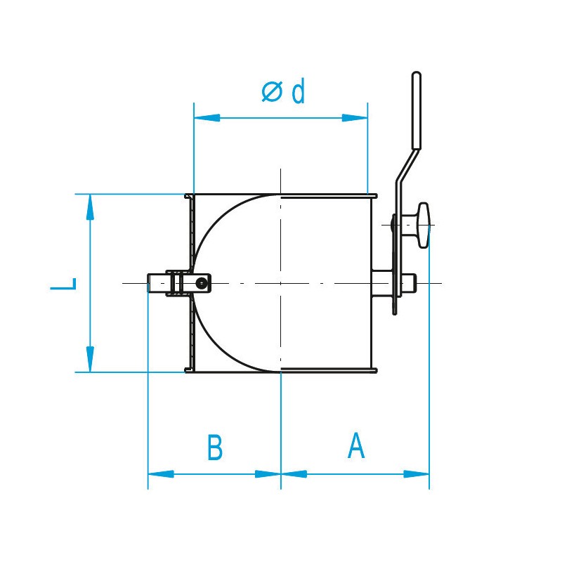 Clapa de închidere manuală JACOB DN 150