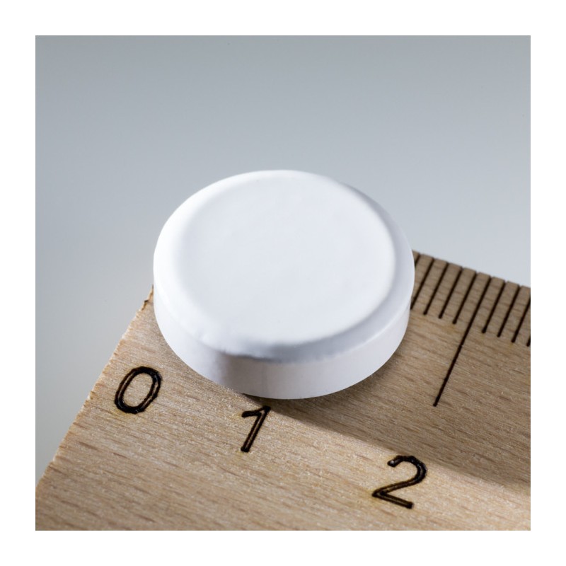 Magnet rotund colorat diam.16x5 alb