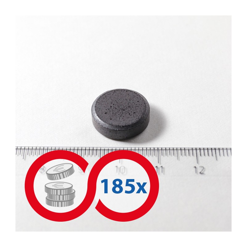 Magnet ferită cilindru diam.16x5 - set 185 buc