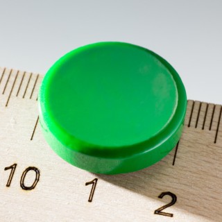 Magnet mai puternic rotund colorat diam.20x5 verde